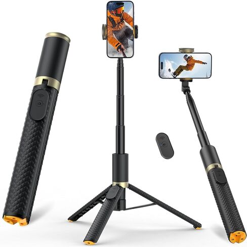 الهاتف Tubod و Selfie Stick Combo 62 "، قابل للتمديد مع جهاز التحكم عن بعد اللاسلكي لأجهزة iPhone و Android in Kuwait