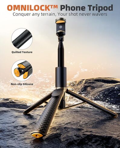 الهاتف Tubod و Selfie Stick Combo 62 "، قابل للتمديد مع جهاز التحكم عن بعد اللاسلكي لأجهزة iPhone و Android in Kuwait