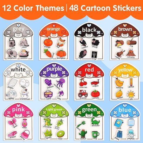 Montessori مشغول كتاب ألعاب فرز اللون للأطفال الصغار 2-4 ، أنشطة تعليمية في مرحلة ما قبل المدرسة التعليمية للأطفال ، ألعاب الحسية الحسية للمحركات لأولاد الفتيات البالغ من العمر 3 سنوات in Kuwait