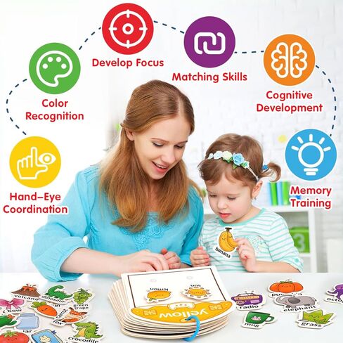 Montessori مشغول كتاب ألعاب فرز اللون للأطفال الصغار 2-4 ، أنشطة تعليمية في مرحلة ما قبل المدرسة التعليمية للأطفال ، ألعاب الحسية الحسية للمحركات لأولاد الفتيات البالغ من العمر 3 سنوات in Kuwait