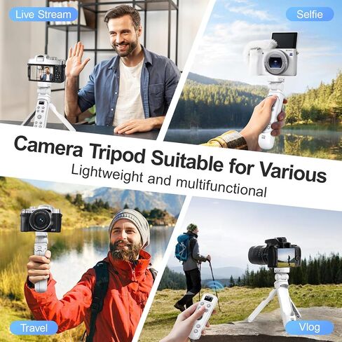 Aodelan for Sony Camera Tripod مع إصدار مصراع لاسلكي قابل لإعادة الشحن ، مقبض التحكم عن بعد في إطلاق النار على ZV-E10 ، ZV-1F ، ZV-1 ، A7C ، A7III ، A7R IV ، A6100 ، A6400 ، A6700 ، FX30 ، A9 II ، DSC-RX0 II in Saudi Arabia