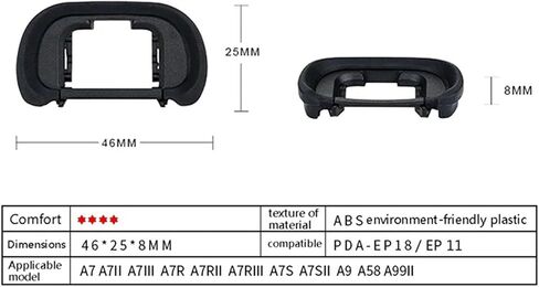 EP11 COMFINDER RUBBER EYEPIENCE EYECUP لـ A7R A7III A7RII A9 A7R3 A7M3 DSLR KITS ALSORIES in Kuwait
