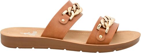 Corkys Footwear رؤية صندل مزدوج - حيث تلتقي الراحة بأناقة مع شعور خفيف الوزن ، واثنين من الأشرطة مع تفاصيل سلسلة مكتنزة ، ومعرفات مريحة in Saudi Arabia