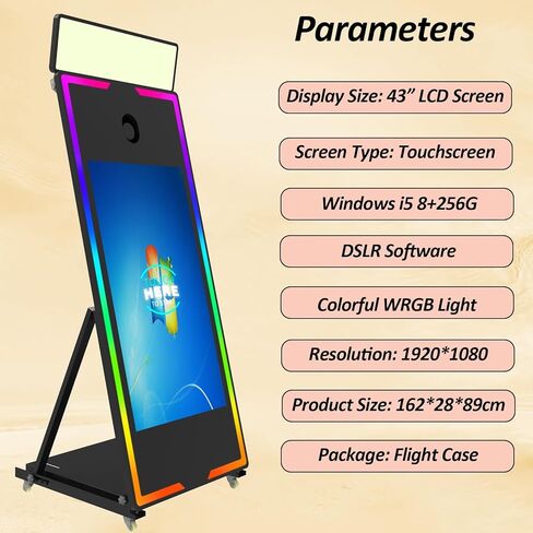 كشك صور Magic Mirror Photo ، 65 '' Mirror Photo Booth ، شاشة 43 '' in Kuwait