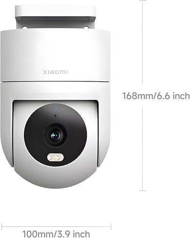 Xiaomi Outdoor Security Camera CW300-2.5K WiFi Pet Monitor ، التتبع البشري المحلي من الذكاء الاصطناعي ، IP66 ، الرؤية الليلية الملونة ، الصوت ثنائية الاتجاه ، تخزين سحابة in Kuwait