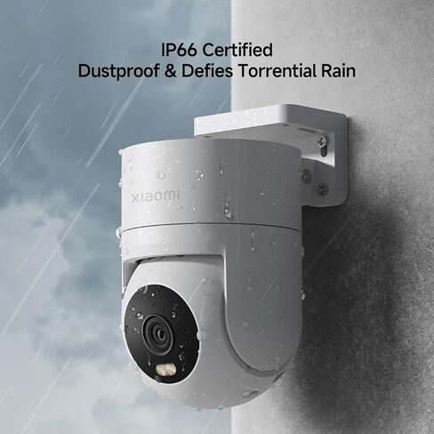 Xiaomi Outdoor Security Camera CW300-2.5K WiFi Pet Monitor ، التتبع البشري المحلي من الذكاء الاصطناعي ، IP66 ، الرؤية الليلية الملونة ، الصوت ثنائية الاتجاه ، تخزين سحابة in Kuwait
