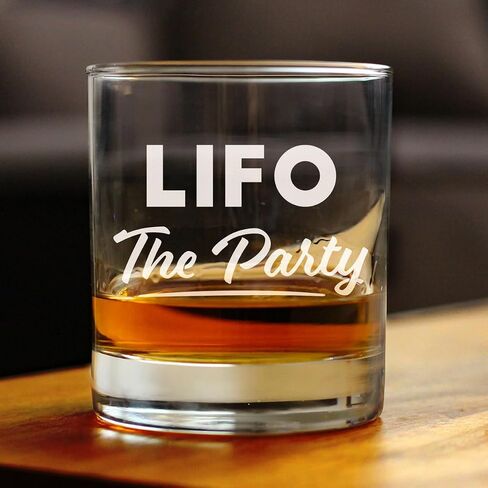 LIFO the Party - زجاج ويسكي روكس - هدايا محاسبية مضحكة - هدية محاسبة فريدة من نوعها لـ CPA - كوب ويسكي in Kuwait