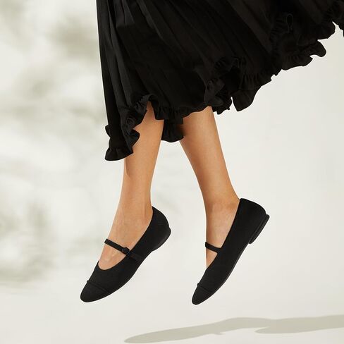 VIVAIA Tamia Almond-Toe, Arch Support Mary-Jane Flats for Women, Comfortable Slip-On Shoes for Work & Casual Wear in Kuwait