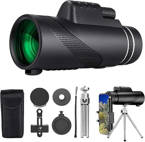 40X60 High Power Hd with Smartphone Holder & Tripod Waterproof Monocular with Match Telescope for Bird Watching Camping Hiking in Saudi Arabia