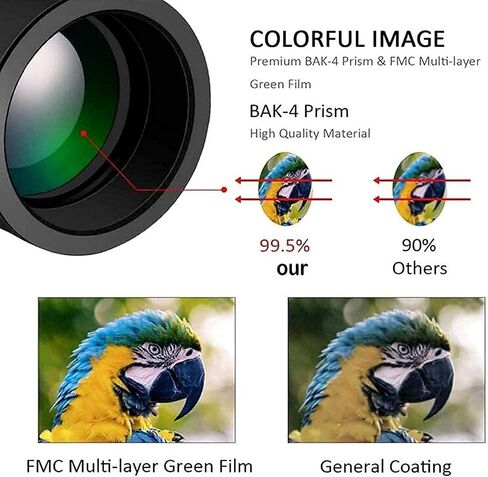 40X60 High Power Hd with Smartphone Holder & Tripod Waterproof Monocular with Match Telescope for Bird Watching Camping Hiking in Saudi Arabia