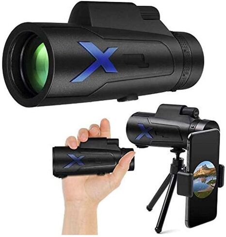 - 12x50 عالي الدقة FMC BAK4 HD Monocular لمشاهدة الطيور مع حامل الهواتف الذكية ومواد Tripod IPX7 مقاومة للماء in Saudi Arabia