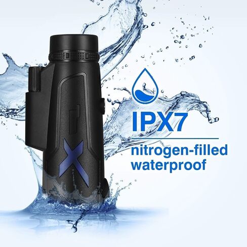 - 12x50 عالي الدقة FMC BAK4 HD Monocular لمشاهدة الطيور مع حامل الهواتف الذكية ومواد Tripod IPX7 مقاومة للماء in Saudi Arabia
