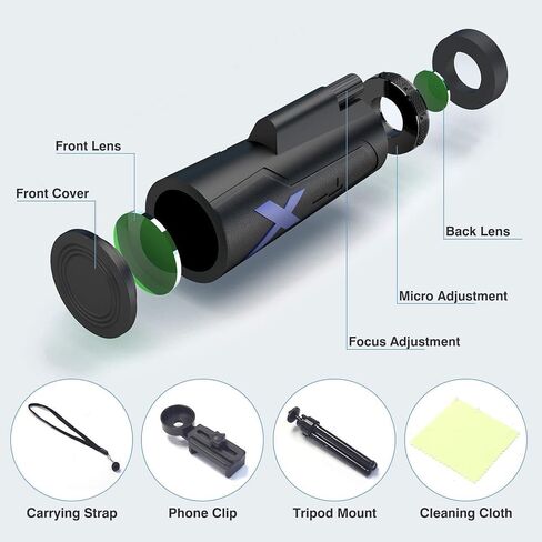 - 12x50 عالي الدقة FMC BAK4 HD Monocular لمشاهدة الطيور مع حامل الهواتف الذكية ومواد Tripod IPX7 مقاومة للماء in Saudi Arabia