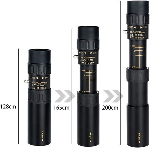 أحاديات التلسكوب عالية الطاقة 4K 10-300 × 40 مم تكبير تليفوتوغرافي سوبر مع تلسكوب خفيف الوزن في الهواء الطلق دون ترايبود لطيور التخييم مناظير التخييم in Saudi Arabia