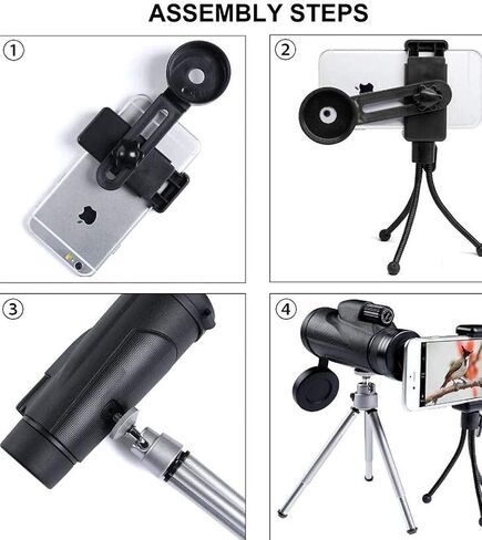12 × 50 كاميرا الهاتف المحمول أحادي العين حيد العدسة الكبيرة FMC Telesting Telescope Outdoor Cell in Saudi Arabia