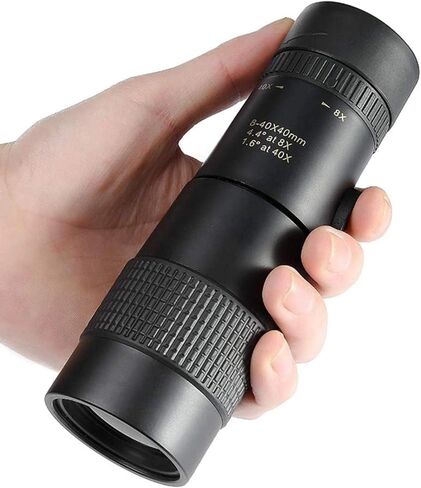 مناظير محمولة 8-40 × 40 ، وعالية التكبير أحادي التكبير مع عدسة BAK4 Monocular مع محول الهواتف الذكية وترايبود للبالغين مشاهدة الطيور in Saudi Arabia