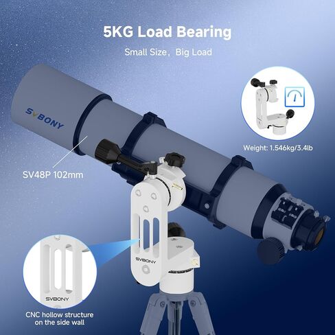 MINI MINI alt-Asimuth Mount ، تلسكوب قابل للتعديل ALT-ASIMUTH MOUNT ، حزمة 5 كجم الحاملة مع SV188P مرآة عازلة النجوم قطري ، 90 درجة مقطورة مرآة ، للمراقبة الفلكية in Saudi Arabia