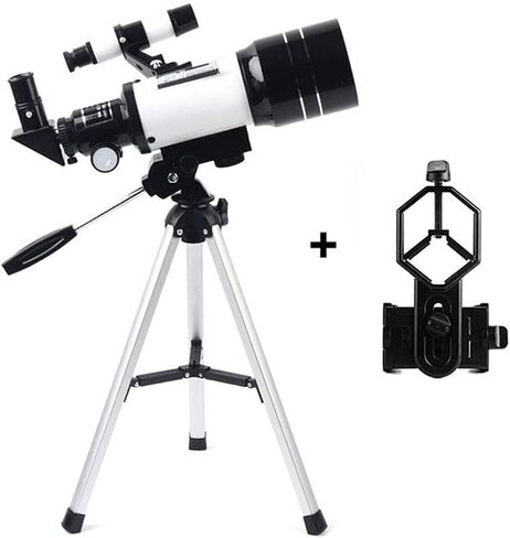 Telescope for Kids Adults Beginners 70mm Aperture 300mm Telescope for Astronomy BAK4 Prism FMC Lens Astronomical Refractor Telescope with Smartphone Mount and Tripod to Explore Moon Planets in Saudi Arabia