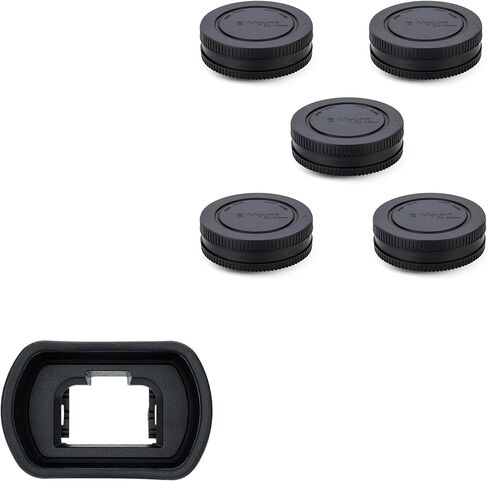 غطاء العدسة الخلفية للغطاء الخلفي من 5 عبوات و Soft Long FDA-EP18 Eyecup Eyepiece لـ Sony A7 A7II A7III A7R A7RII A7RIII A7R IV A7S A7S II A9 A9II Cameras in Kuwait