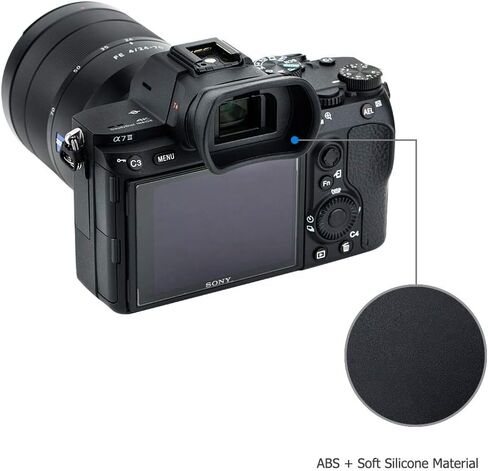 غطاء العدسة الخلفية للغطاء الخلفي من 5 عبوات و Soft Long FDA-EP18 Eyecup Eyepiece لـ Sony A7 A7II A7III A7R A7RII A7RIII A7R IV A7S A7S II A9 A9II Cameras in Kuwait