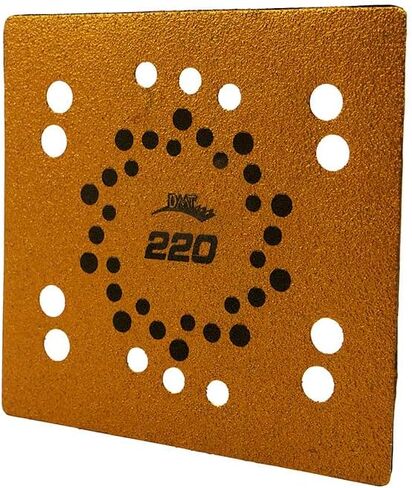 DMT DMAXX 1/4 Sheet Palm Surface Removal Steel Plate with Diamond Carbide Abrasive - Hook and Loop Reverse Attachment, 220 Grit in Kuwait