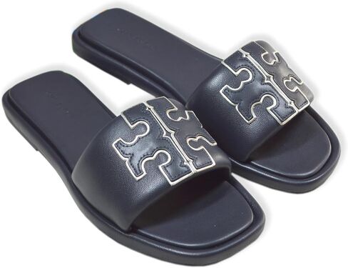 Tory Burch Women's 79985 Double T Nappa Leather Sport Slides, in Saudi Arabia
