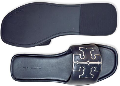 Tory Burch Women's 79985 Double T Nappa Leather Sport Slides, in Saudi Arabia