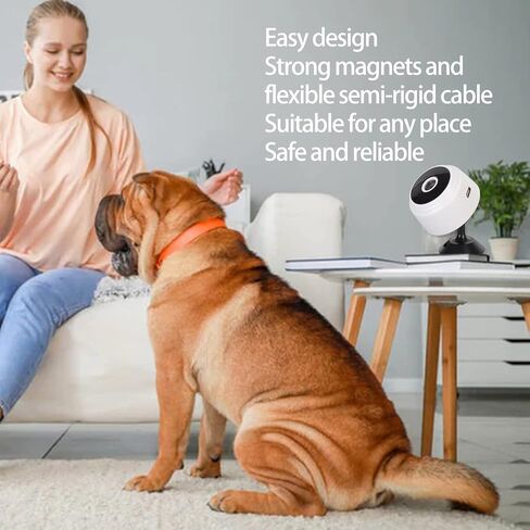 كاميرا WiFi Securtiy ، متعدد الوظائف 1080p HD Detection Night Vision Control Control Indoor Home Security Cameras (Black) in Kuwait