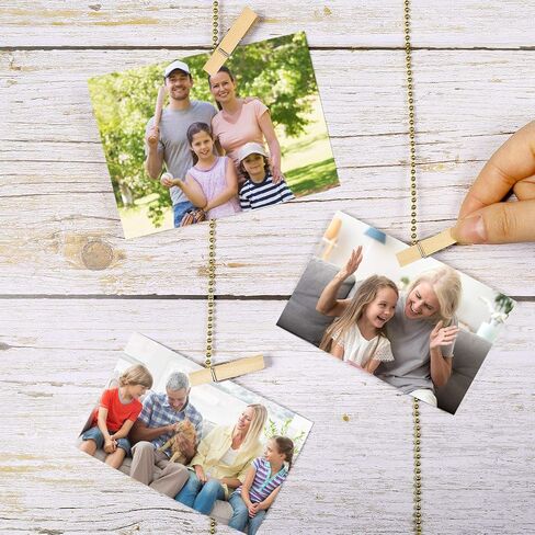 Grandma Gifts Photo Frame Holder Grandkids Make Life Grand Grandma's Picture Board Frame with Wooden Clips and Round Bead Ropes for Home Decor 15 x 5.5 Inches (Brown Background and White Letter) in Saudi Arabia