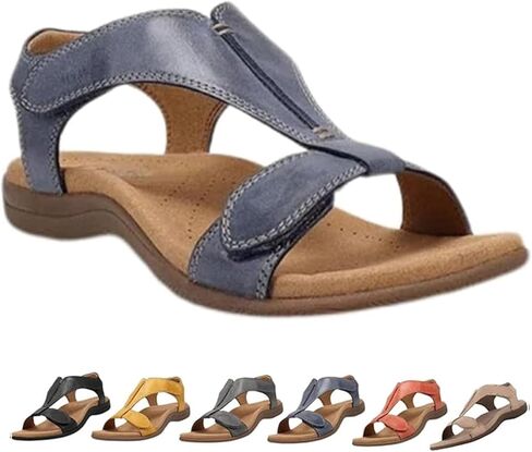 Orthopedic Flat Sandals for Women, Walking Slippers with Arch Support, Anti-Slip Breathable Slip On Flip Flops in Saudi Arabia