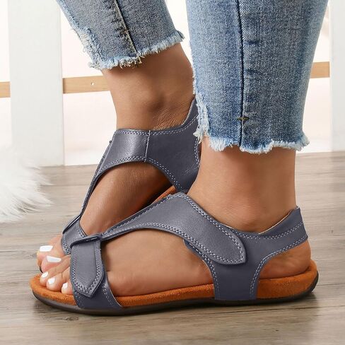 Orthopedic Flat Sandals for Women, Walking Slippers with Arch Support, Anti-Slip Breathable Slip On Flip Flops in Saudi Arabia