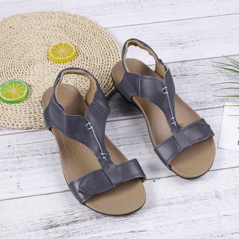 Orthopedic Flat Sandals for Women, Walking Slippers with Arch Support, Anti-Slip Breathable Slip On Flip Flops in Saudi Arabia