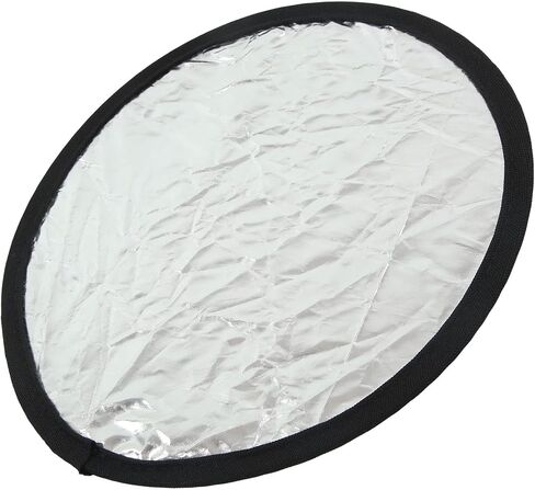 AqxReight Silver White 2 in1 عاكس محمول جولة التصوير الفوتوغرافي العاكس للإضاءة الحية 110 سم 43 3in التصوير الفوتوغرافي الجيد ومرجع الفضة والأبيض العاكس (30 سم) in Saudi Arabia