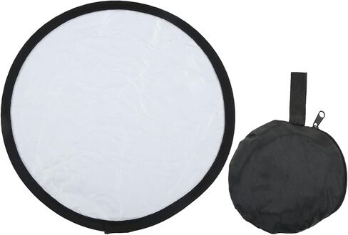 AqxReight Silver White 2 in1 عاكس محمول جولة التصوير الفوتوغرافي العاكس للإضاءة الحية 110 سم 43 3in التصوير الفوتوغرافي الجيد ومرجع الفضة والأبيض العاكس (30 سم) in Saudi Arabia