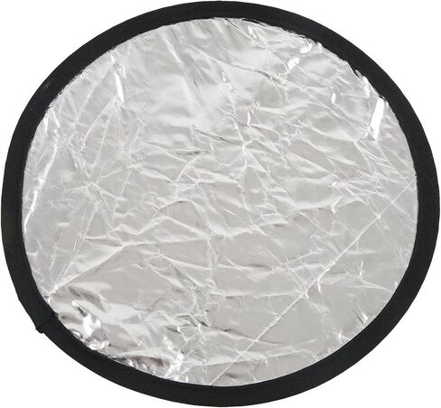 AqxReight Silver White 2 in1 عاكس محمول جولة التصوير الفوتوغرافي العاكس للإضاءة الحية 110 سم 43 3in التصوير الفوتوغرافي الجيد ومرجع الفضة والأبيض العاكس (30 سم) in Saudi Arabia
