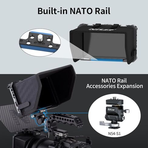 Nitze Cage لـ FeelWorld P6XL ، مع Sunhood و Sunhood و Nato Rail-JT-F09B in Saudi Arabia