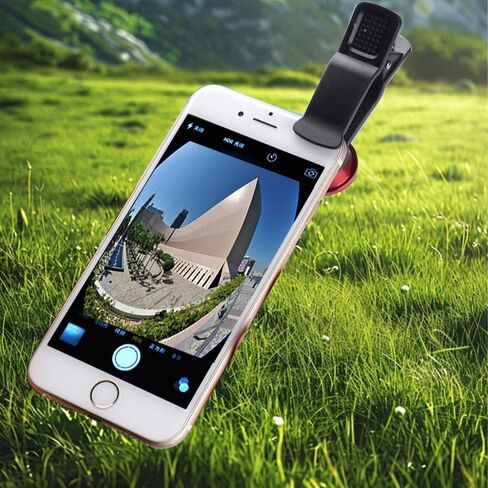 Universal Camera Lens Accessory – 180° Fisheye + Macro & Wide Angle 3-in-1 Clip-On Lens for Smartphones, Camera-Lens-Caps Suitable for iPhone & Android,Gold in Saudi Arabia