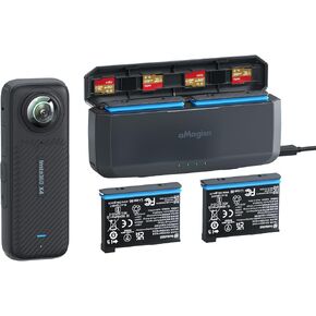 Amaimingji Insta 360 X4 Accessories Charger ، 7710mAh Prenived-In 20W Fast Charger Hub لبطارية Insta360 x4 ، ملحق سريع الشحن مع فتحات بطاقة Misro (بطارية غير متضمنة) in Kuwait