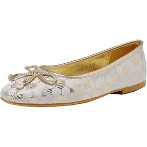 Women's Ballet Flats with Bow Knot & Sparkle Balls Ultra Soft Sole Round Toe Work Travel Casual Outfits Shoes in Saudi Arabia