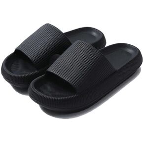 Pillow Slippers for Men and Women - Cushioned Thick Sole Non-Slip Bathroom Slides, Comfort Indoor & Outdoor Shower Sandals​ in Saudi Arabia