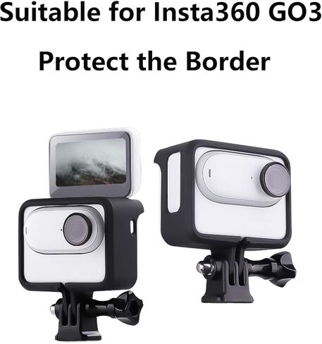 حامل قفص CAGE CAGE الواقي لـ Insta360 GO 3-غطاء متين خفيف الوزن ، قوس مضاد للخلع ، متوافق مع الملحقات ، حماية كاميرا الرياضة والتمثيل in Kuwait