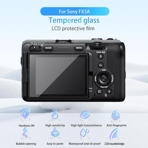 Screen Protector for Sony FX3A, HD Tempered Glass,9h Hardness,Scratch,Anti-Fingerprin,Tempered Glass Film Guard for Sony FX3A Camera[2 Pack] in Saudi Arabia