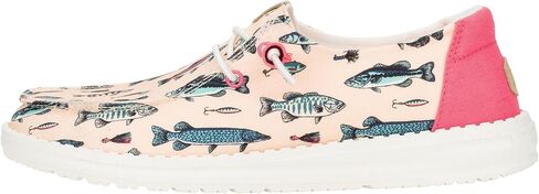 HEYDUDE Wendy Fish Lure Bubblegum Size 12, Womens Shoes, Slip-on Loafers, Comfortable & Light-Weight in Saudi Arabia