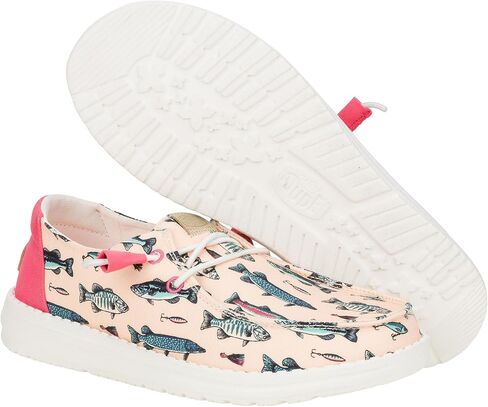 HEYDUDE Wendy Fish Lure Bubblegum Size 12, Womens Shoes, Slip-on Loafers, Comfortable & Light-Weight in Saudi Arabia