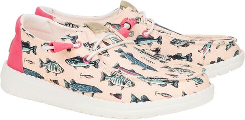 HEYDUDE Wendy Fish Lure Bubblegum Size 12, Womens Shoes, Slip-on Loafers, Comfortable & Light-Weight in Saudi Arabia