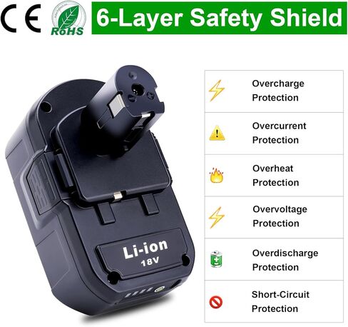 2-Pack Upgraded 7000mAh Replacement for Ryobi Battery 18V P108 P189 P190 P197 P107 P105 P102 PBP002 PBP003 PBP005, Compatible with Ryobi One Plus18V Weed Wacker Edger Blower Saw Drill Tools Battery in Kuwait
