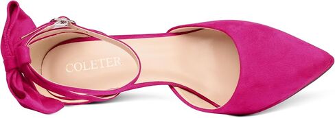 Coleter Women's Bowknot High Heels Platform D'Orsay Pumps مدببة بأحذية زفاف أحذية الزفاف في الكاحل in Kuwait