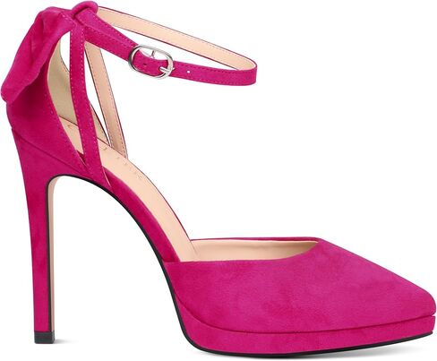 Coleter Women's Bowknot High Heels Platform D'Orsay Pumps مدببة بأحذية زفاف أحذية الزفاف في الكاحل in Kuwait
