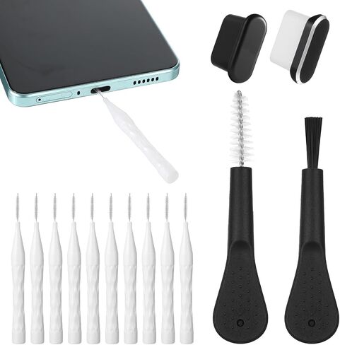 16 Pack Phone Charger Port Cleaner Kit, Anti-Clogging Mini Brushes Cleaner, Reusable Speaker Cleaning Tool, Multifunctional Mini Cleaning Dust Remover Tools for Phone Headphones Tablet Computer Camera in Saudi Arabia