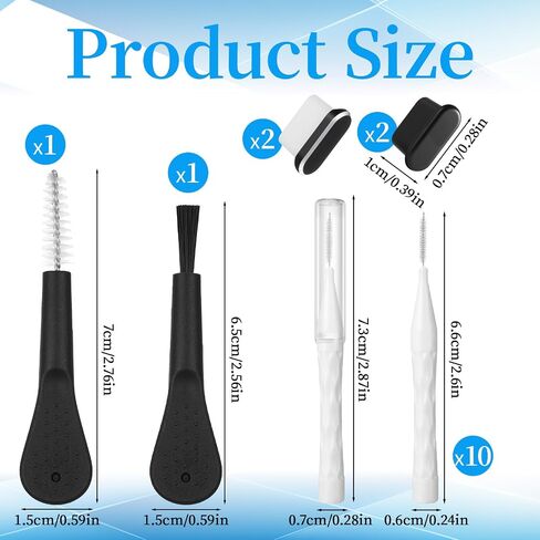 16 Pack Phone Charger Port Cleaner Kit, Anti-Clogging Mini Brushes Cleaner, Reusable Speaker Cleaning Tool, Multifunctional Mini Cleaning Dust Remover Tools for Phone Headphones Tablet Computer Camera in Saudi Arabia